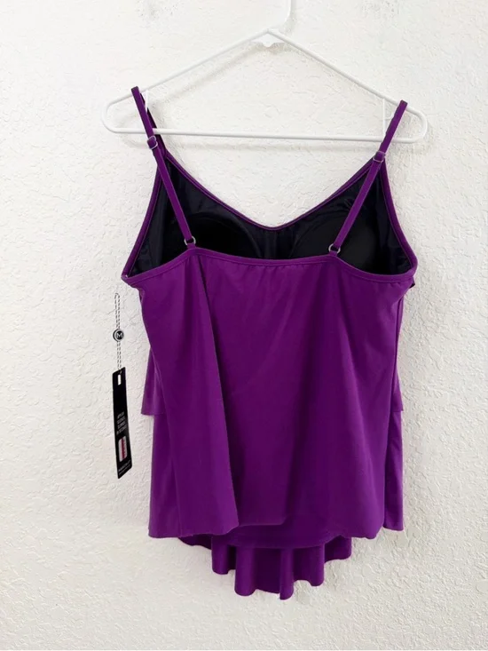 Magicsuit Purple Rita Tankini Swim Top - NWT - 16 - Picture 4 of 12